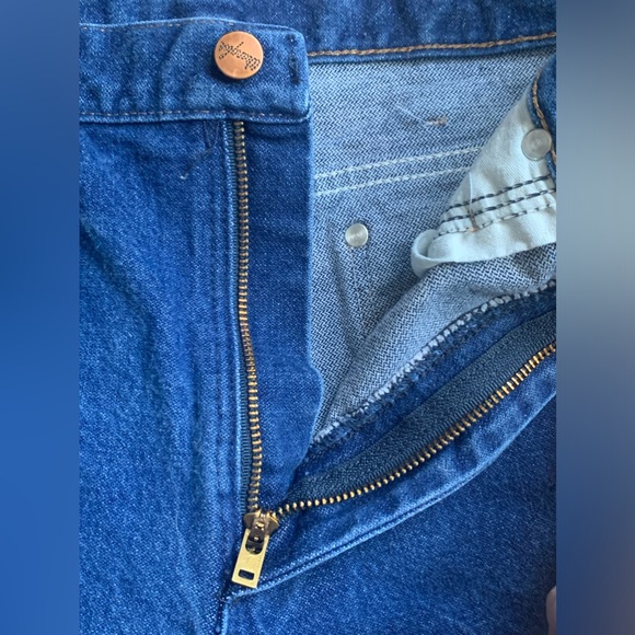WRANGLERS Mens 936DEN Straight Leg Slim Fit Rough Blue Jeans 31 X 30 EUC - Picture 12 of 12